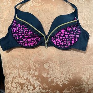 GUESS Bikini top Pink and Black Lace